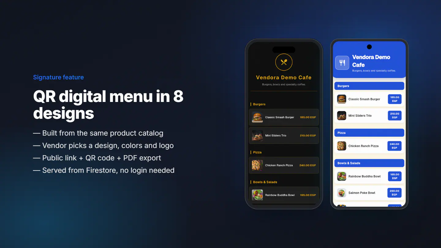 The QR digital menu