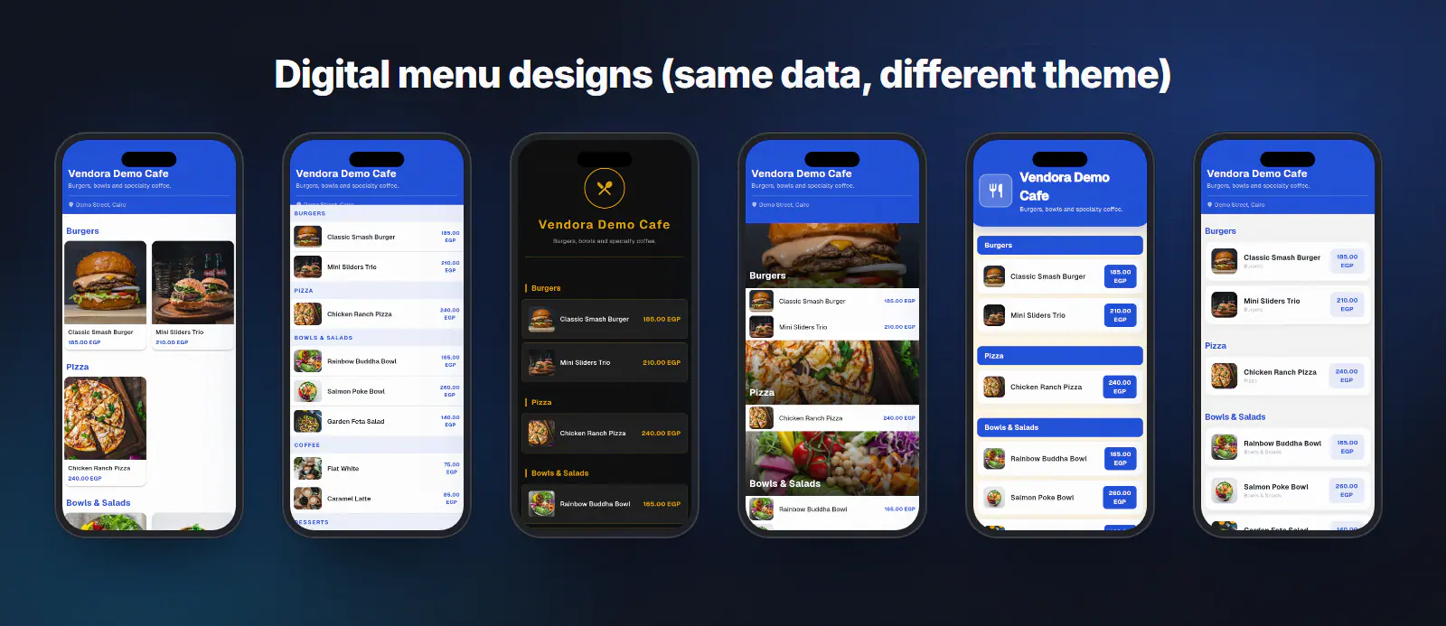 Menu themes